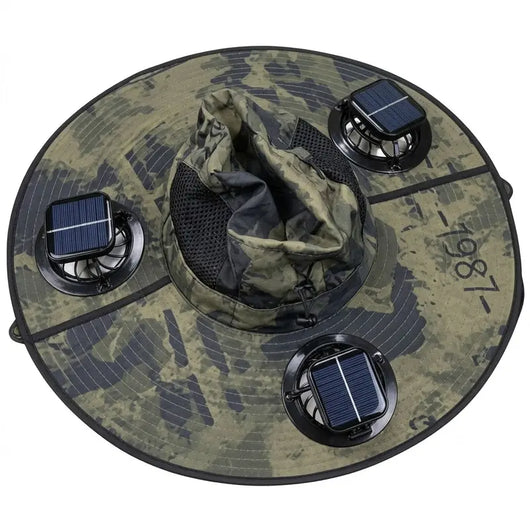 2026 New Three Solar Fan Outdoor Cooling Fan Hat