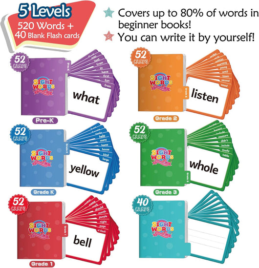 LeapKid™ Sight Words & Phonics Flash Cards